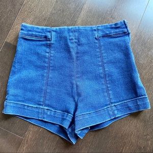 Forever 21 High-waisted Blue Jean Shorts